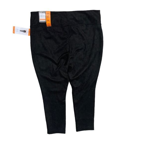 Andrew Marc women's XXL 2x black faux suede leggings new casual ponte - Picture 3 of 7